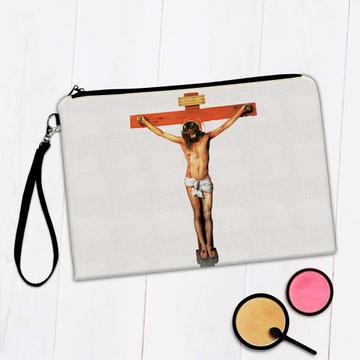 Crucifixion Of Jesus : Gift Makeup Bag Painting Catholic Faith Christian Holy Cross Sacrifice