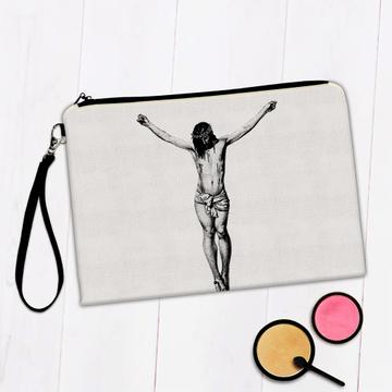 Crucifixion Of Jesus Monochrome : Gift Makeup Bag Catholic Faith Christian Cross Sacrifice