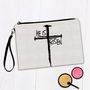 He Is Risen Cross : Gift Makeup Bag Easter Holiday Jesus Catholic Christian For Teenager