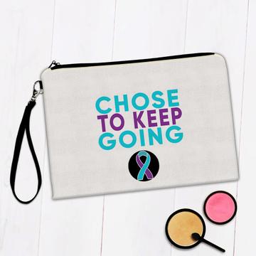 Choose To Keep Going : Gift Makeup Bag Suicide Prevention Awareness Mental Health Survivor