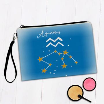Aquarius Constellation : Gift Makeup Bag Zodiac Sign Horoscope Astrology Birthday Stars