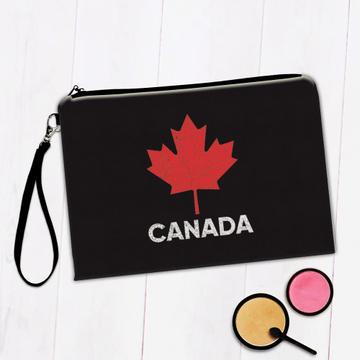For Canadian Canada Maple Leaf : Gift Makeup Bag Patriotic National Day Cute Funny Art Print
