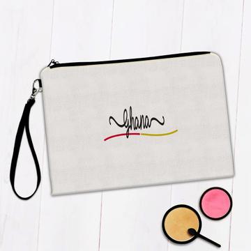 Ghana Flag Colors : Gift Makeup Bag Ghanaian Travel Expat Country Minimalist Lettering