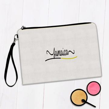 Jamaica Flag Colors : Gift Makeup Bag Jamaican Travel Expat Country Minimalist Lettering