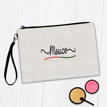 Mexico Flag Colors : Gift Makeup Bag Mexican Travel Expat Country Minimalist Lettering