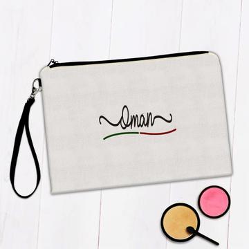 Oman Flag Colors : Gift Makeup Bag Omani Travel Expat Country Minimalist Lettering
