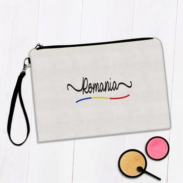 Romania Flag Colors : Gift Makeup Bag Romanian Travel Expat Country Minimalist Lettering