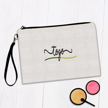 Togo Flag Colors : Gift Makeup Bag Togolese Travel Expat Country Minimalist Lettering
