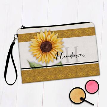 Personalized Sunflower Wedding Family  : Gift Makeup Bag