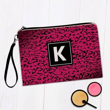 Leopard Animal Print : Gift Makeup Bag Pink Fashion Pattern For Her Feminine Modern