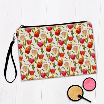 Tulips Buds : Gift Makeup Bag Wedding Communion Leaves Diy Pattern Crafter Banner Wall Decor