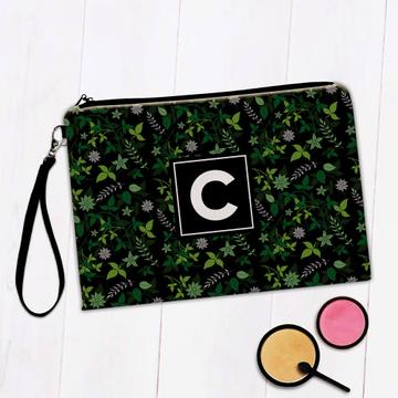 Plant Branches Botanical : Gift Makeup Bag Leaf Leaves Fabric Pattern Print Ecological Nature Art
