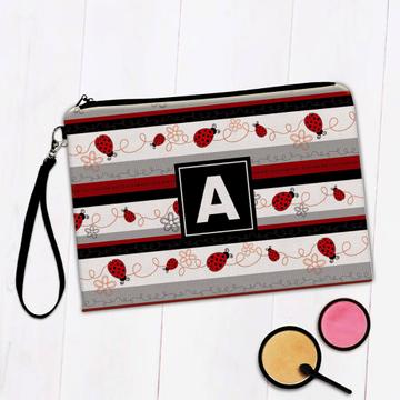 Just For You Ladybugs Pattern : Gift Makeup Bag Stripes Lines Abstract Girlish Floral Birthday Summer