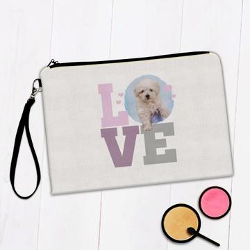 Love Poodle : Gift Makeup Bag Dog Puppy Pet Animal Cute Canine Pets Dogs