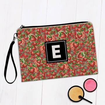 Strawberry Pattern : Gift Makeup Bag Berry Fruit Fruits Food Healthy Life Kitchen Table Towel Decor