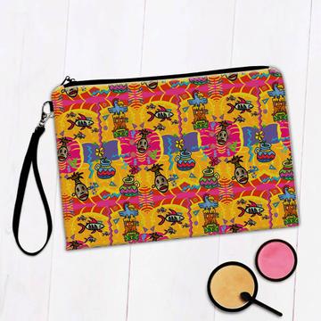 Cute African Tribe Pattern : Gift Makeup Bag For Kids Children Kindergarten Wall Decor Birthday Party