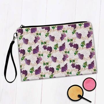 Grape Bunches Grapes : Gift Makeup Bag Fruit Fruits Lover Wine Kitchen Table Decor Towel Print