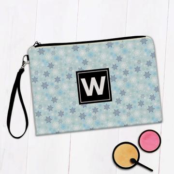 Snowflakes Winter Pattern : Gift Makeup Bag Christmas Frozen Backdrop Snow New Year Holidays