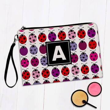 Cute Printed Ladybugs : Gift Makeup Bag Pattern Baby Shower Girl Friend Stamped Mother Sweet