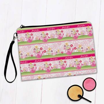 Garden Flower  : Gift Makeup Bag Pink Pattern