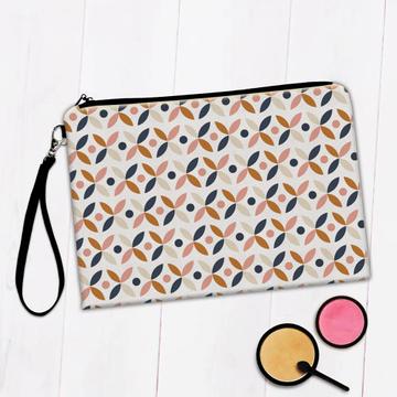 Abstract Pattern  : Gift Makeup Bag Seamless Artistic Flower Floral