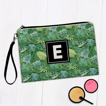 Exotic Leaves : Gift Makeup Bag Jungle Tropical Trees Monstera Palm Palmetto Pattern Home Decor