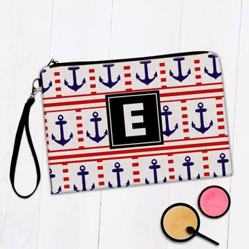 Nautical Anchor : Gift Makeup Bag Maritime Kids Nursery Decor Fashion Pattern Father Brother Home