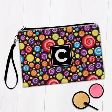 Lollipop Circles : Gift Makeup Bag Polka Dots Colorful Pattern Abstract For Kids Children