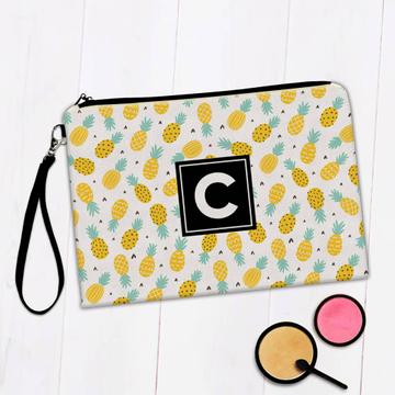 Funny Pineapples : Gift Makeup Bag Seamless Pattern Fruits Kitchen Trends Cute Food Kids