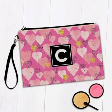 Hearts Abstract : Gift Makeup Bag Pattern Seamless Valentines Day Love Lovers Be Mine