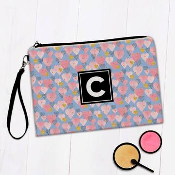 Hearts Abstract : Gift Makeup Bag Seamless Pattern Be My Valentine Love Day Cute Friend