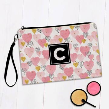 Hearts Abstract : Gift Makeup Bag Pattern Baby Shower Valentines Day Love Lovers Romantic