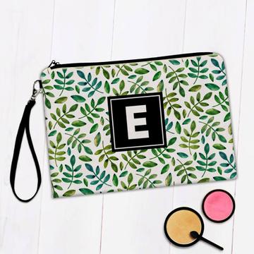Plant Twigs : Gift Makeup Bag Leaves Greenery Pattern Floral Nature Ecological Decor Friendship