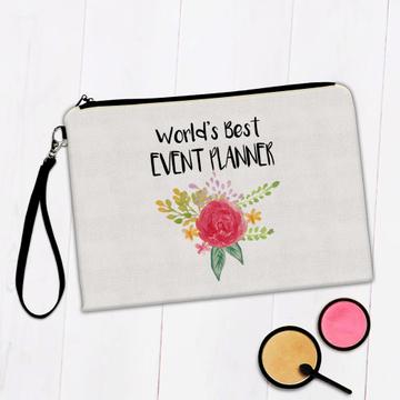 World’s Best Event Planner : Gift Makeup Bag Work Job Cute Flower Christmas Birthday