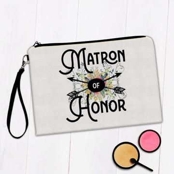 Matron of Honor : Gift Makeup Bag Wedding Favors Bachelorette Bridal Party Engagement