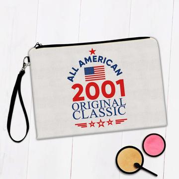 Personalized Birthday : Gift Makeup Bag All American Original Classic Flag Patriotic Age USA