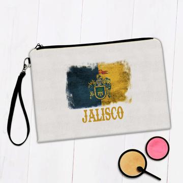Jalisco Mexico : Gift Makeup Bag Distressed Flag Vintage Mexican Expat Country