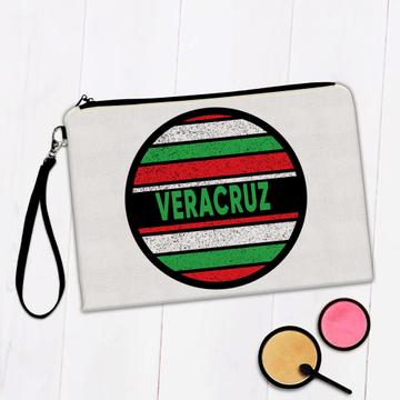 Veracruz Mexico : Gift Makeup Bag Distressed Circular Mexican Expat Country