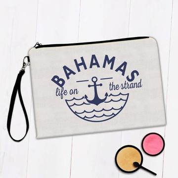 Bahamas Life on the Strand : Gift Makeup Bag Beach Travel Souvenir Bahamas