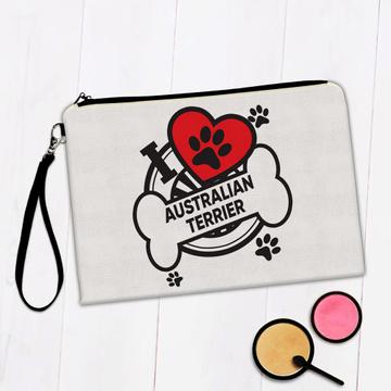 Australian Terrier: Gift Makeup Bag Dog Breed Pet I Love My Cute Puppy Dogs Pets Decorative
