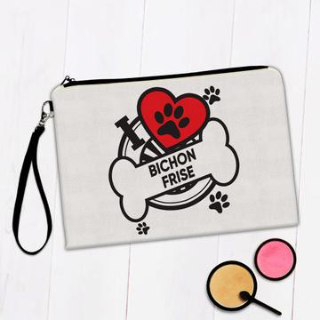 Bichon Frise: Gift Makeup Bag Dog Breed Pet I Love My Cute Puppy Dogs Pets Decorative