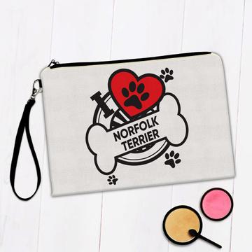 Norfolk Terrier: Gift Makeup Bag Dog Breed Pet I Love My Cute Puppy Dogs Pets Decorative