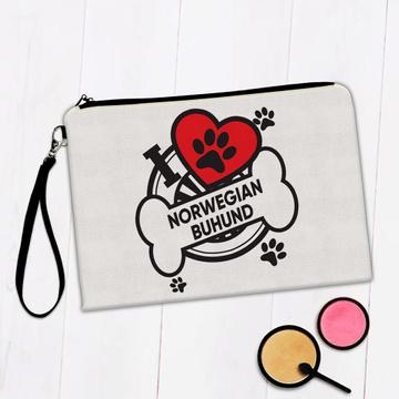Norwegian Buhund: Gift Makeup Bag Dog Breed Pet I Love My Cute Puppy Dogs Pets Decorative