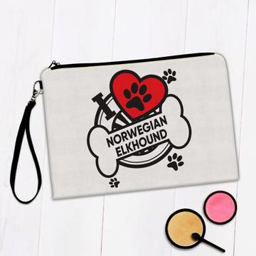 Norwegian Elkhound: Gift Makeup Bag Dog Breed Pet I Love My Cute Puppy Dogs Pets Decorative