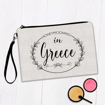 Honeymooning in Greece Boho : Gift Makeup Bag Wedding Trip Honeymoon