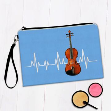 Violin Heartbeat : Gift Makeup Bag Violinist