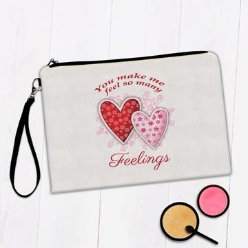 Heart : Gift Makeup Bag Valentines Day Love Romantic Girlfriend Wife Boyfriend Husband