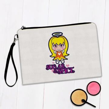 Cartoon Angel Sugar & Spice : Gift Makeup Bag Vintage Retro Rebel Cute