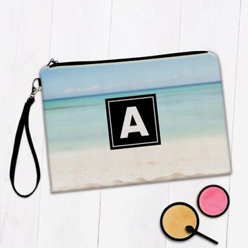 Beach Sand Sea Ocean Photo : Gift Makeup Bag Wallpaper For Home Decor Relax Poster Travel