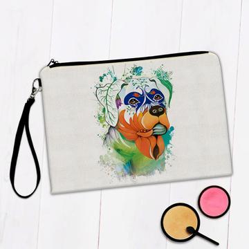 Rottweiler Fusion Colorful : Gift Makeup Bag Dog Pet Animal CuteWatercolor